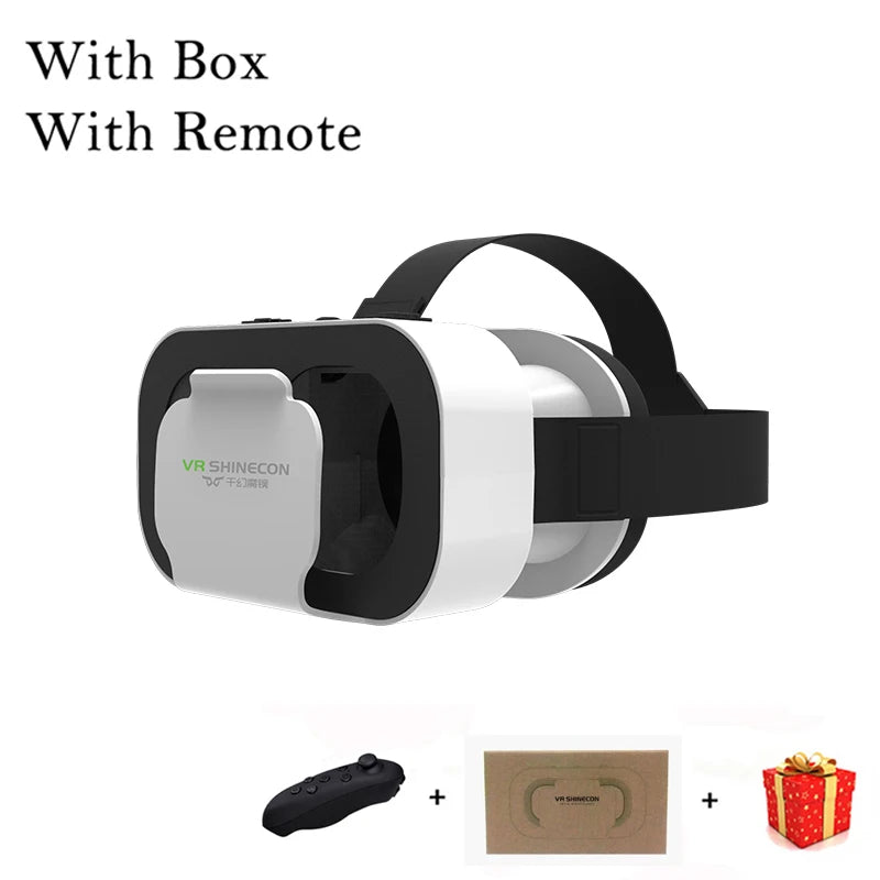 VR Glasses 3D Virtual Reality Headset Devices Helmet Lenses Goggles Smart for Smartphones Phone Cell Mobile Game Viar Viewer Set